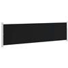 RJPLMFV Tenda Lateral retrattile 140 x 500 cm, colore: Nero | Poliestere, base in acciaio, ritorno automatico, per balcone terrazzo