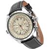 Ausla Orologio Meccanico Automatico da Uomo, Cassa in Acciaio Inossidabile, Cinturino in Pelle, Quadrante 47 Mm, Movimento a Carica Automatica, Datario, Resistente all'acqua, per Uomini d'affari