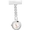 LALADEFIEE Orologio da Taschino Infermiere in Lega di Zinco Argento | Chiusura a Spilla, Acciaio Inossidabile, Quadrante Luminoso per Lettura Notturna, Design Semplice
