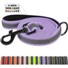 X XBEN Guinzaglio per Cani, 20MM-2M Guinzaglio Riflettente Resistente con Manico Imbottito, Guinzaglio Addestramento per per Cuccioli, Piccoli, Medi e Grandi, Con Fili di Gomma Morbida, Viola