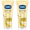 Vaseline Gluta-Hya Flawless Tone Serum Burst Lotion - Lozione Idratante per il Corpo con Acido Ialuronico e Glutatione - Ricca di Antiossidanti per un aspetto uniforme e luminoso- 2 × 200 ml