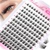 Veleasha Ciglia Cluster Anime Spiky Extension Ciglia Triple Spikes Manga Lash Clusters 8-16MM C Curl 144pcs Cosplay Singles Ciglia per fai da te a casa (Manga07)