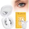 QUEWEL Ciglia Finte Magnetiche QUEWEL, 1 paio di ciglia magnetiche morbide, riutilizzabili con applicatore, senza colla, naturali, leggere e comode per il trucco (G-RC-E)