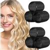 Cisolen 6 bigodini jumbo per capelli, 60 mm, senza calore, con chiusura in velcro, per capelli corti e lunghi, per saloni di parrucchiere, arricciacapelli e acconciature, per fai da te