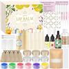 Gdblsm Kit per Creare Balsamo Labbra Fai da Te, DIY Lip Balm Kit con Cera d'Api, Olio di Cocco e Olio di Jojoba, Set per Realizzare Burrocacao Idratante, Regalo di Natale per Ragazze e Donne