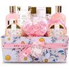 spa luxetique Set regalo Spa Luxetique da donna, set regalo spa Luxetique, 12 pezzi, confezione regalo rilassante con gel doccia, sale da bagno, olio essenziale, lozione per il corpo, crema per le mani, set regalo