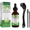 APCKFLEE 60ML Olio di rosmarino per la crescita dei capelli con Massaggiatore Cuoio Capelluto, Puro Olio Essenziale di Rosmarino per secchi e danneggiati per donne e uomini (B)