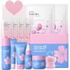 BeauBase Set Regalo Skin Care Viso Donna 8 Pezzi Sakura e Collagene | Routine Glass Skin Illuminante Anti-Rughe: Detergente, Tonico, Siero, Crema, Contorno Occhi e Maschera, Per Ogni Tipo Pelle