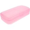 BCOATH Scatola Sterilizzatrice Unghie in PP Rosa, 20,3x10,2x5cm | Vaschetta a Due Livelli Coperchio, Vassoio Estraibile Forato, per Salone, Spa e Pulizia Strumenti