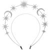 Healvian, fascia per capelli con strass, a forma di stella e della, a doppio, 1 stück (1er Pack), Metallo