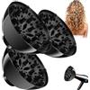 Generic Diffusore universale per asciugacapelli, per capelli ricci e naturali, diffusore per asciugacapelli, strumento professionale per saloni, protezione dal calore, asciugatura rapida (3 pezzi)