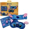 The Geeky Pop Beauty Case Bambini Stitch - Mascherina Notte, Fascia, Regalo Bambina | Set 3 in 1 Stitch: beauty case floreale, fascia in peluche con orecchie e mascherina notte in gel