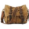 Sechunk Borsa messenger vintage in pelle militare per computer portatile