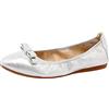 amropi Donna Mini Bowknot Pointed Toe Scivolare su Comfort Piatto Ballerine