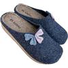 inblu ciabatte pantofole comfort invernali feltro donna BUNNY punta chiusa con decoro e sottopiede super SOFT