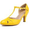 elerhythm Mary Jane Vintage Cinturino alla caviglia chiuso Punta rotonda Tacchi Gatsby Retro 1950 décolleté anni '20 scarpe vittoriane
