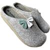inblu ciabatte pantofole comfort invernali feltro donna BUNNY punta chiusa con decoro e sottopiede super SOFT