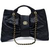 Generic Borsa tote con fiocco da donna, borsa a tracolla trapuntata di grande capacità