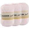 Etrexonline Gomitolo Filato 220 Metri di 100% Cotone Perfetto per Maglia e Uncinetto - Colore rosa baby 100 gr x 3 Pezzi
