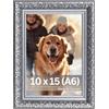 Victor cornice portafoto "Rubens" nero argento 10x15 cm | Profilo: 30 x 20 mm - stile barocco antico - vetro vero - decorazione per la casa