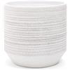 Vimin Box Grande e Elegante VASO in Terracotta | Vaso Decorativo Moderno per Piante, Fiori, Piante grasse, Piccoli Alberi | da Interno o Esterno. (Bianco/Grigio, Ø35 - h.32cm)