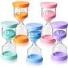 Solinorex 5 Pezzi Clessidra, Clessidra bambini con Timer da 1/5/10/15/30 Minuti | Colorato Timer per come Decorazione, Lavarsi i Denti, per la Scuola