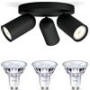 Philips myLiving PONGEE Faretto da incasso - Nero - 3 punti luminosi - Incl. Philips LED Scene Switch Gu10 50W