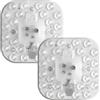WULUN Modulo LED Circolare Quadrata, Kit di conversione soffitto da 12 Watt, Con Magnete, Bianco Freddo 6000K, Pannello a LED, 4.3 pollici, 1100 lumen, 165V-265V, Non dimmabile, 2 Pezzi