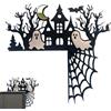 Generic Decorazione per interni in legno per feste di Halloween | Cartello ad angolo sopra la porta per proprietari di abitanti decoratori casa ufficio appartamento studio caffetteria
