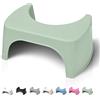 Well Care Sgabello Bagno Fisiologico Verde - Poggiapiedi Adulti per WC - Sgabellino Squatty da Toilette - Panchetto contro la stitichezza - Plastica Riciclata, LOG012