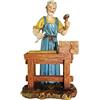 Ferrari & Arrighetti Statuine per Presepe, Statuina Falegname al Banco di Lavoro, Linea Martino Landi per Presepe da 12 Cm, Statuina per Presepe Classico/Tradizionale, Resina Dipinta a Mano