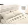 SpazioTessile - Una Federa Cuscino 52x82cm a 3 Volani in Finissmo Percalle Morbido e Setoso, Federe Cuscino Letto Cotone Certificato Oeko-Tex, Biancheria da Letto Made in Italy - Avorio