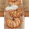 ZLKRHAK Runner da tavola in lino, 33 x 183 cm, decorazione autunnale, runner da tavolo, in lino, color oro, decorazione da tavolo, resistente allo sporco