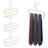 hehongshun Porta Cinture da Armadio, Porta Cravatte Armadio, Grucce Salvaspazio, Set da 3 2 livelli ciascuno Ganci integrati Bordi antiscivolo Metallo antiruggine Rinforzato per cinture cravatte sciarpe Bianco