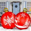WEITAPYT 2 Pezzi Palla di Natale Gonfiabile, 60 CM Palla di Natale Gigante Esterno, Palle Giganti di Natales Gonfiabili, Adatto per Uso Interno Ed Esterno, Cortili, Prati, Giardini E Terrazze/A
