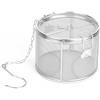 Zerodis Filtro a Sfera in Acciaio Inossidabile Filtro a Cestello Separato dalle Spezie per Condimenti per Zuppe Filtri e Infusori da Tè(14x10cm)