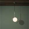 B·LED BARCELONA LED BARCELONA LED Lampada A Sospensione HERMI E27 G45 Cromo Vetro Opalino | Alluminio, struttura angolare, cavo regolabile 97 cm, 230 V AC, IP20, massimo 40 W, soggiorno, sala da pranzo, camera