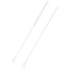 PEUTIER 2pz Spazzola di Paglia Silicone, 6mm + 8mm Spazzola Extra Lunga Pulizia Cannuccia Strumento Riutilizzabile Lavaggio Cannuccia Bottiglie Anello per Appendere Scovolini Pieghevoli (Bianco)