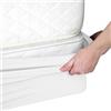 Yekuhe Mantovana Giroletto 120x190 160x190, Coprirette Elastica a 4 Lati - Facile da Rimuovere e Lavare(Bianco,Twin)