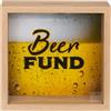 makio Salvadanaio cornice in legno risparmio birra. Salvadanaio Monete design divertente Beer Fund (20 x 20 cm). con gancio per appenderlo.