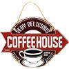 DiiliHiiri Targa Caffetteria in metallo stile vintage per la decorazione della casa (Coffeehouse)