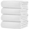 Zindoo 4 Pezzi Strofinacci Cucina Microfibra 50x70 cm Bianco | Strofinacci Cucina Super Assorbenti, Morbidi e Durevoli, Facili da Lavare, Perfetti per Piatti, Bicchieri e Superfici