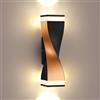 Jiehe Applique a LED 10W, Bianco Caldo Spirale Creativa Lampade da Parete | Interni/Esterni, 3000K Luce Up Down, IP65 Impermeabile Per Soggiorno, Camera da letto, Corridoio, Scale, Giardino