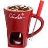 Generico Tazzas per Fonduta al Cioccolato con Forchette, Tazzas per Sciogliere Il Cioccolato, T-azzas da caffè in Ceramica, Set di Candeles da tè E Pentolino per Riunioni di Famiglia