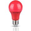 V-TAC Lampadina LED E27 9W A60 Colore Rosso