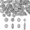 UR URLIFEHALL 40 perline distanziali in argento tibetano, 8 stili, con la Vergine Maria religiosa, Gesù, croce, per gioielli fai da te, artigianato, decorazioni regalo