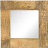 vidaXL Specchio in Legno Massello di Mango 50x50 cm