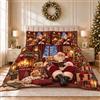 PETTI Artigiani Italiani - Trapunta Invernale di Natale Singola, Piumone Natalizio, Double Face Tinta Unita e Stampa Digitale, 300 gr/m², Made in Italy - Claus Teddy