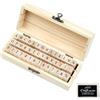 Rêve cc 42 Pezzi Set di Timbri Lettere Alfabeto in Legno con Tampone D'Inchiostro, Timbri Lettere Alfabeto per Scrapbooking, DIY Biglietti, Arte Creativa, Progetti Manuali e Decorazioni Fai da Te kit