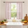 Ystyle Tende per Interni Effetto Lino 2 Pezzi, 70x60 CM, Rosa | Tenda Trasparente con Trama a Croci, Curtains Voile con Tasca, Moderna Leggere Eleganti per Camera da Letto e Soggiorno